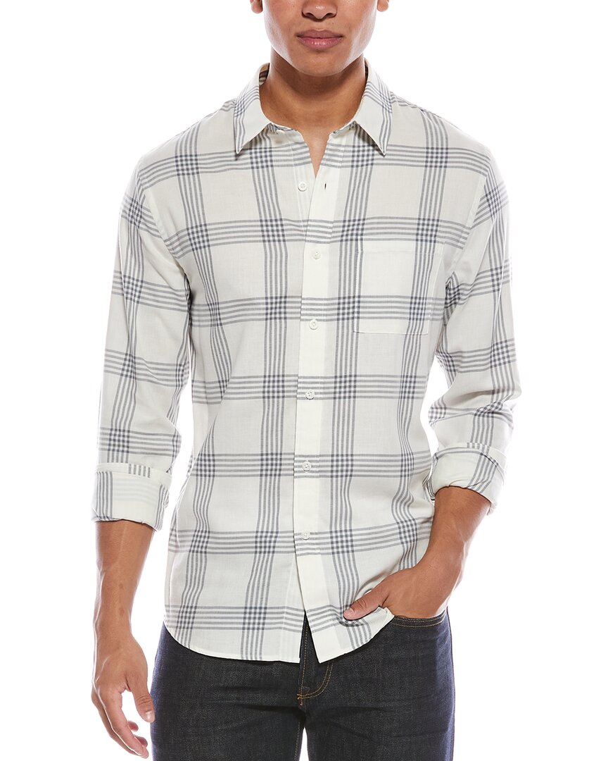 Vince West Coast Plaid Shirt In White