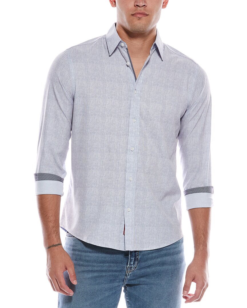 Report Collection Print Sport Shirt In Gray