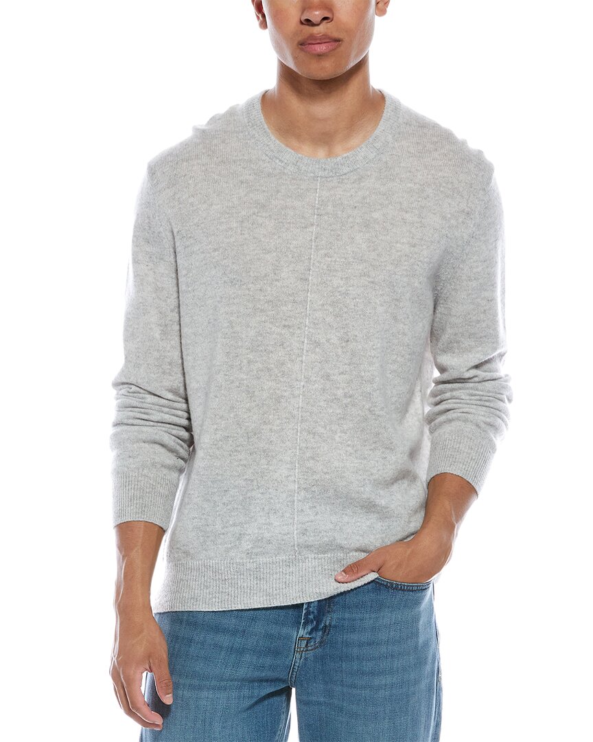 Atm Anthony Thomas Melillo Cashmere Crew Neck Sweater In Gray