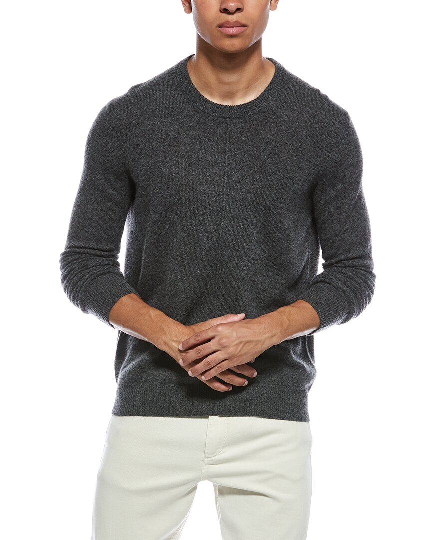 Atm Anthony Thomas Melillo Cashmere Crew Neck Sweater In Gray