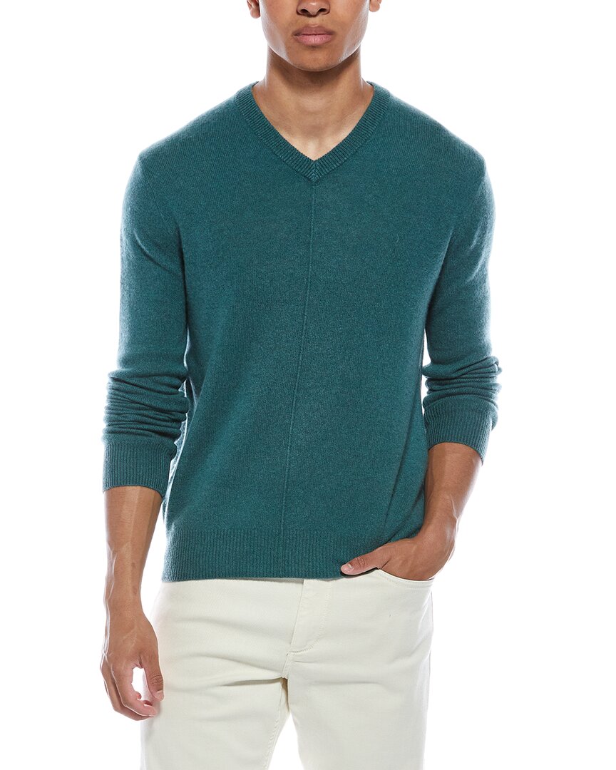 Atm Anthony Thomas Melillo Cashmere V-neck Sweater In Green
