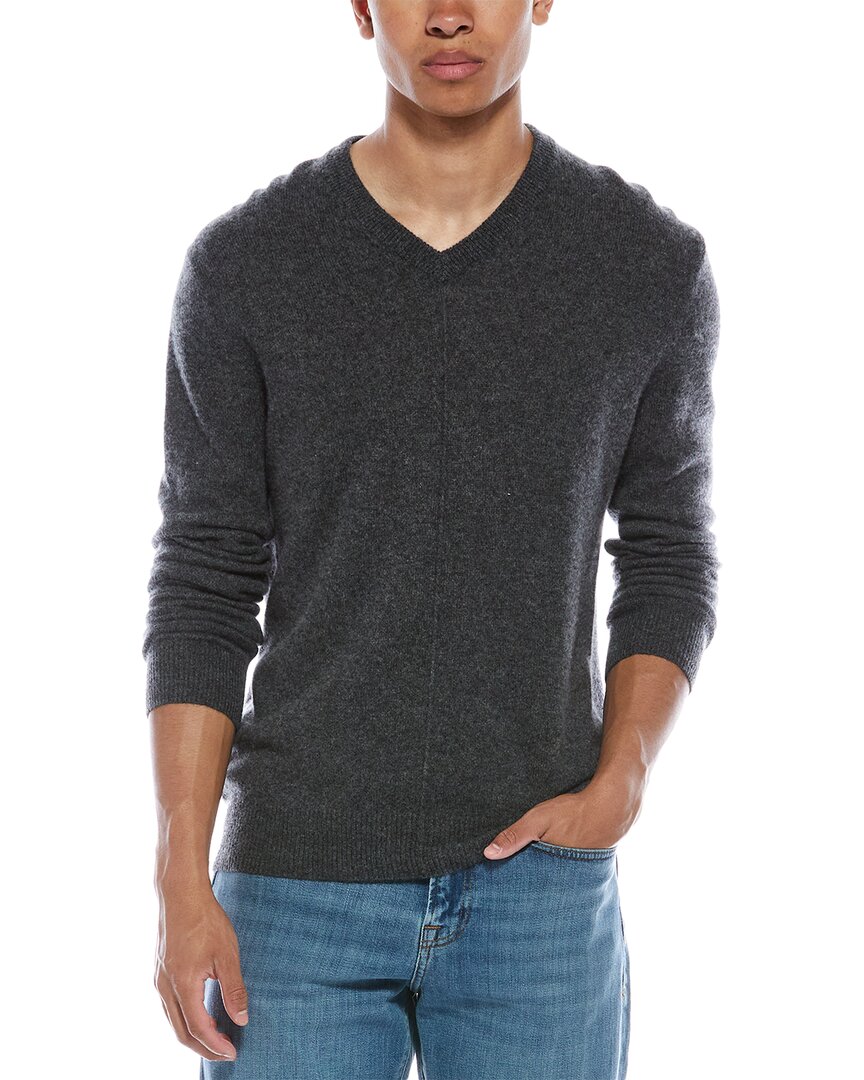 Atm Anthony Thomas Melillo Cashmere V-neck Sweater In Gray