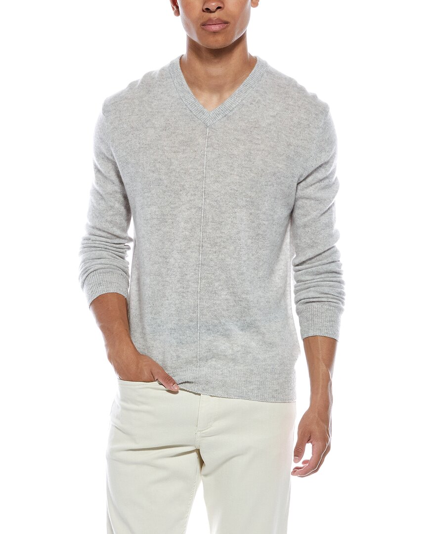 Atm Anthony Thomas Melillo Cashmere V-neck Sweater In Gray