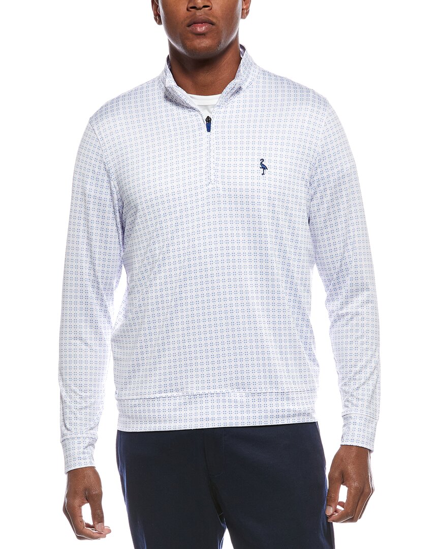 Tailorbyrd Four Squared Geo Printed Performance 1/4-zip Pullover