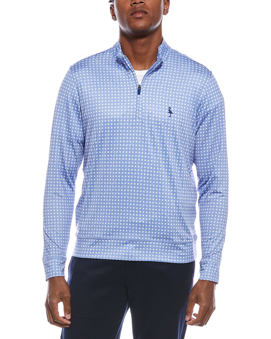Tailorbyrd Diamond Floret Printed Performance 1/4-zip Pullover