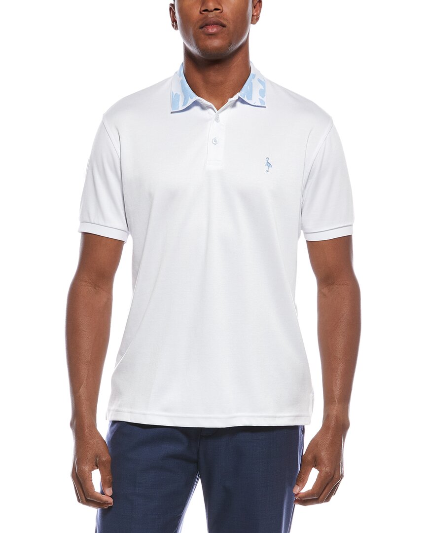 Tailorbyrd Floral Jacquard Collar Pique Polo Shirt