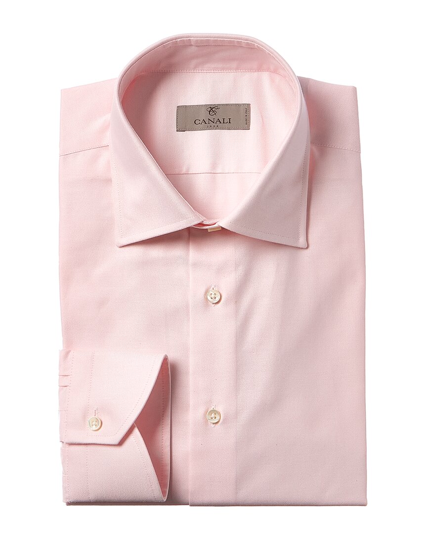 Shop Canali Dress Shirt In Pink