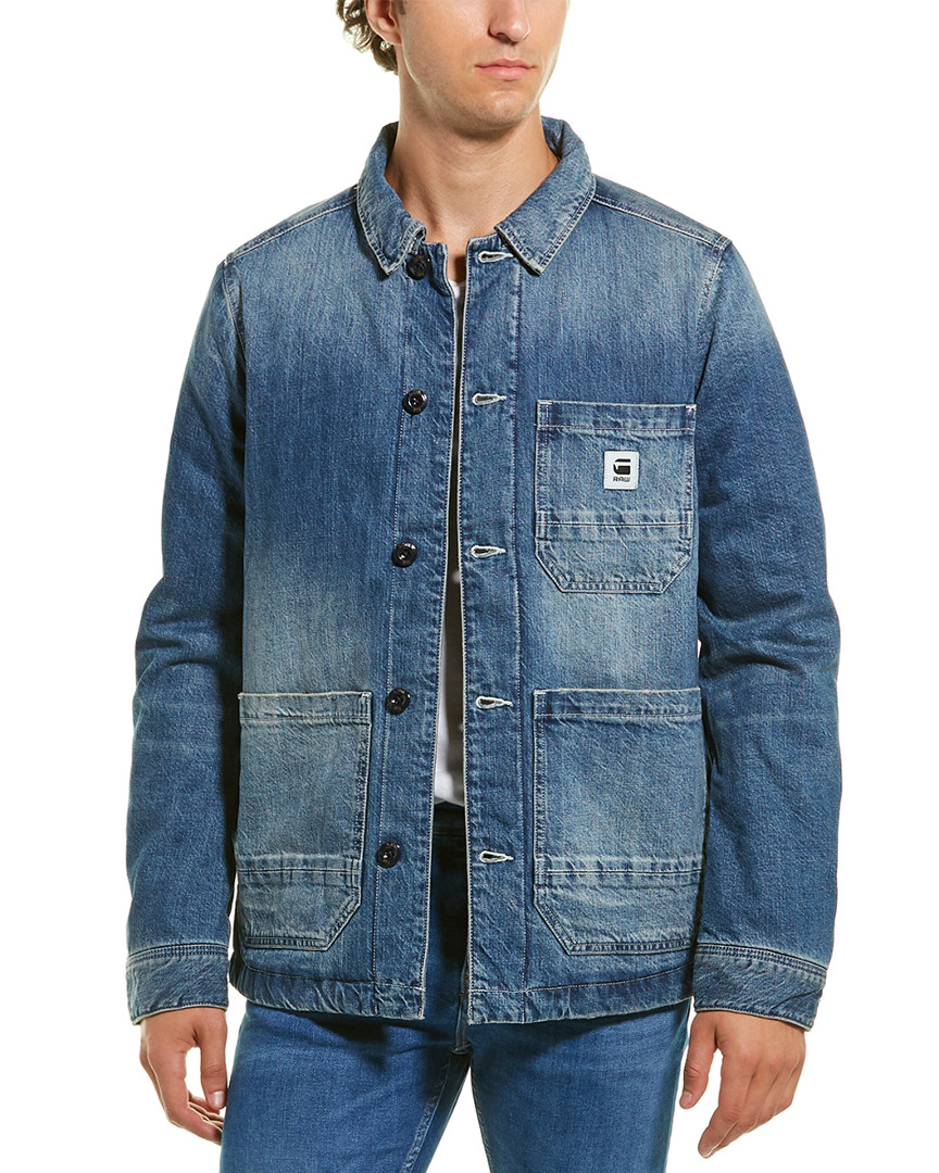 padded denim jacket mens