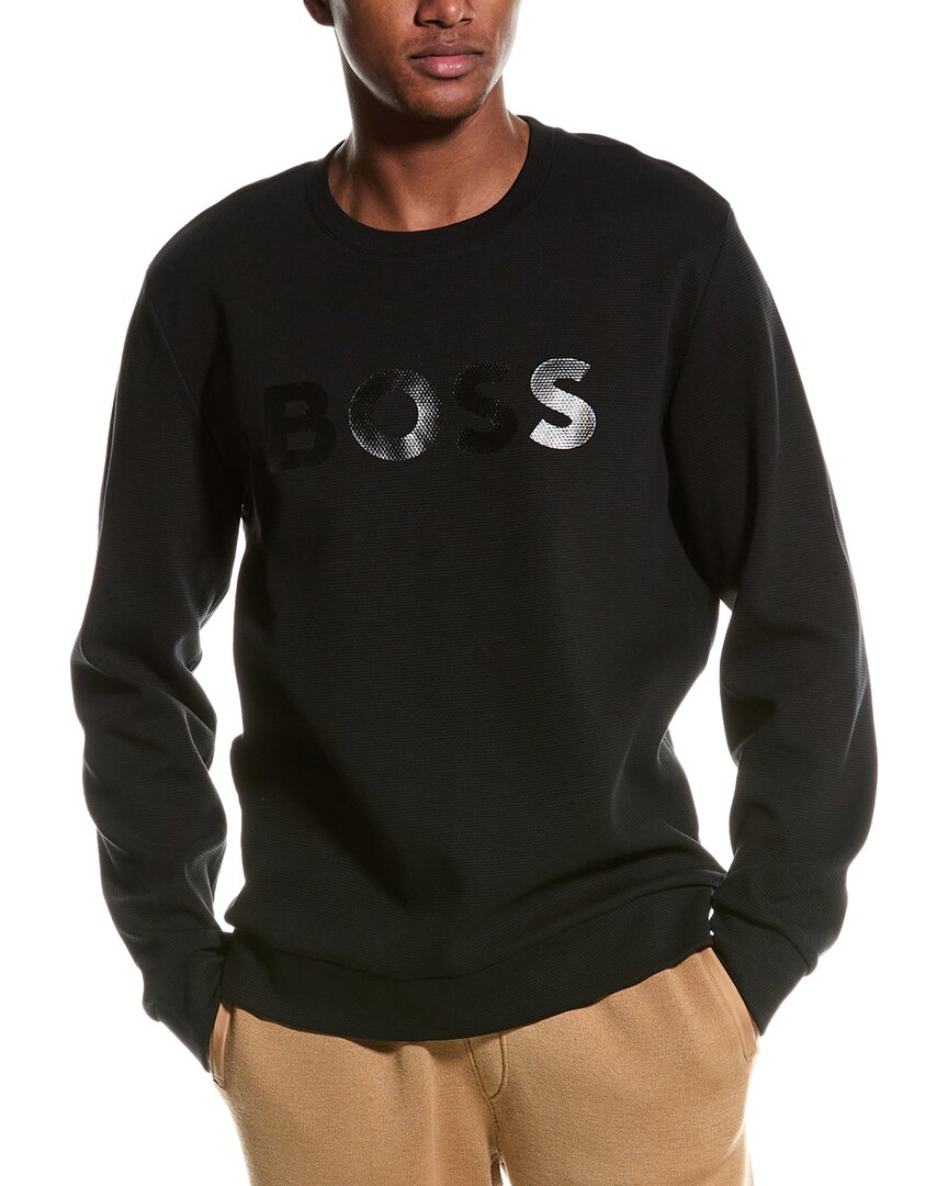 Hugo Boss Boss Salbo Crewneck Sweater In Black