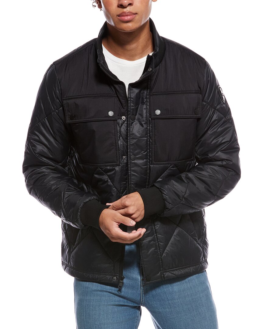 Shajacket Pajar Obsidian Lightweight Quilted Shacket In Black | ModeSens