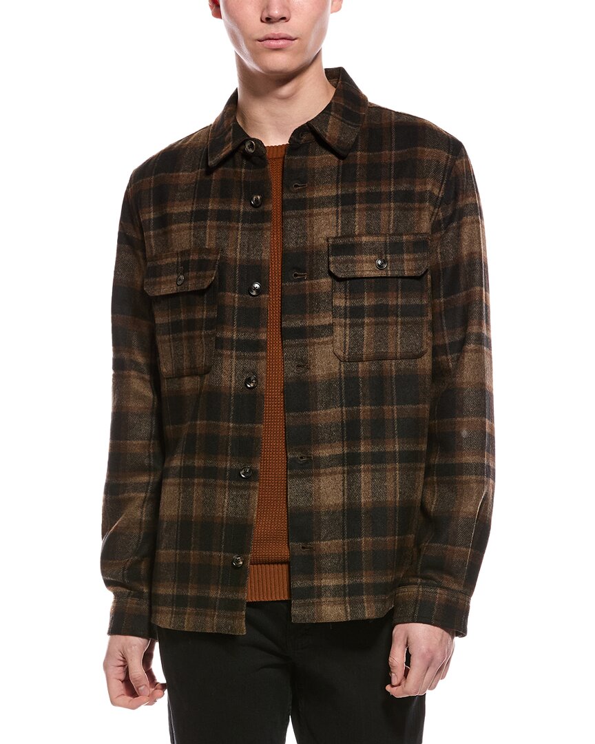 Slate & Stone Plaid Wool-blend Shirt Jacket In Multi