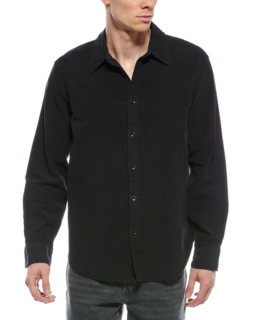 Rag & Bone Finch Denim Button-up Shirt In Black