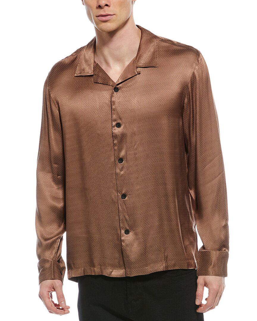 Rag & Bone Avery Jacquard Shirt In Brown