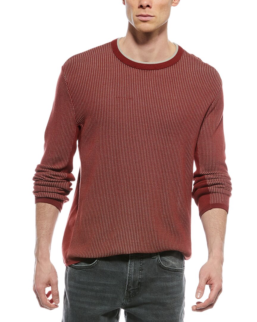 Rag & Bone Harvey Crewneck Cotton Sweater In Brown