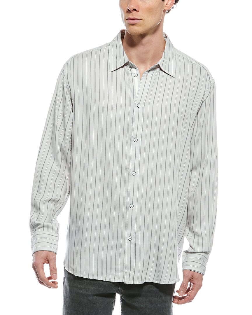 Rag & Bone Matthew Stripe Shirt In Gray