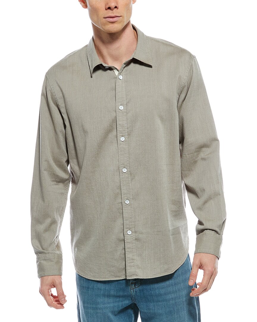 Rag & Bone Finch Zig Zag Dobby Shirt In Green