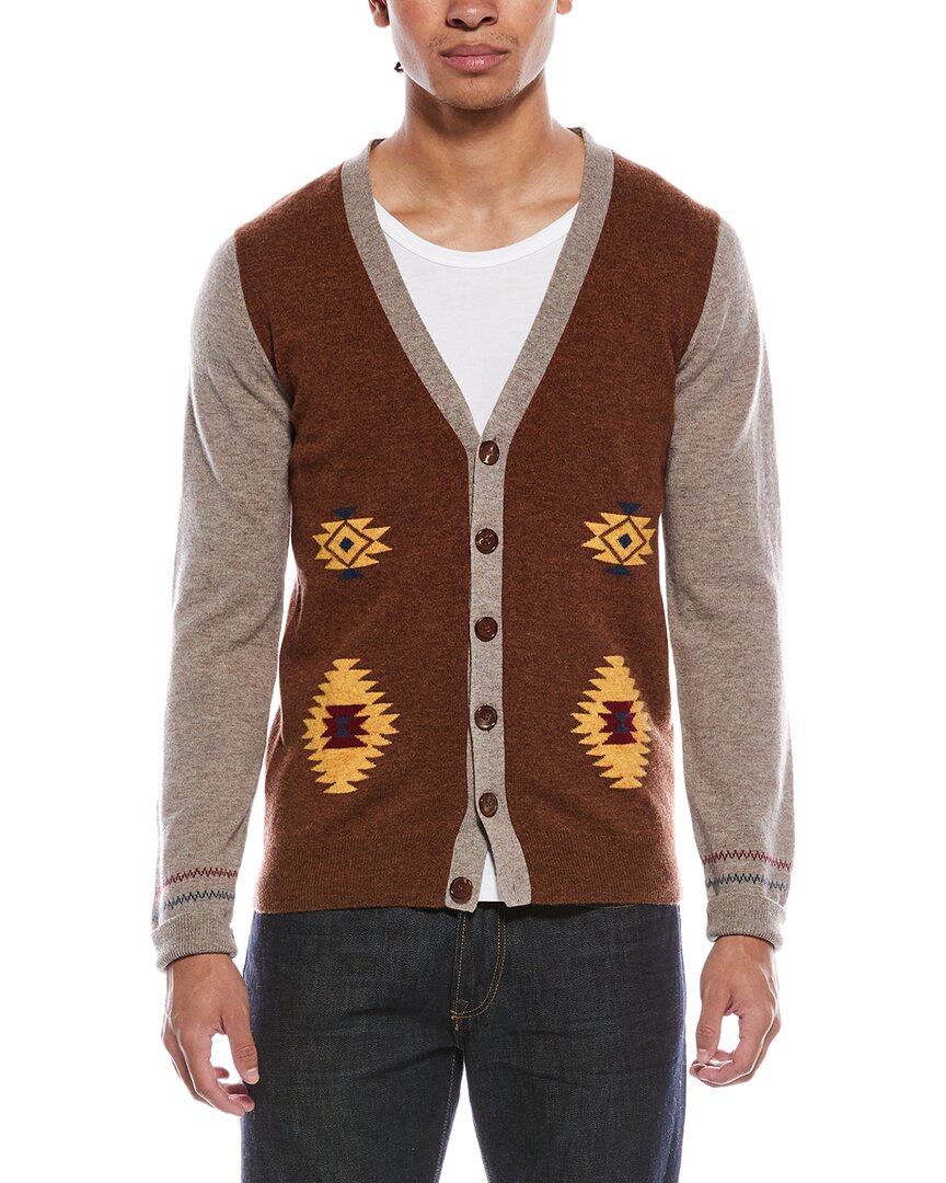 Scott & Scott London Brodie Cashmere Navajo Wool & Cashmere-blend Cardigan In Gray
