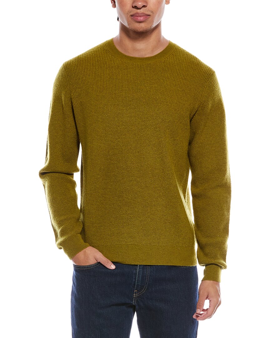 Scott & Scott London Brodie Cashmere Moss Stitch Wool & Cashmere-blend Crewneck Sweater In Brown