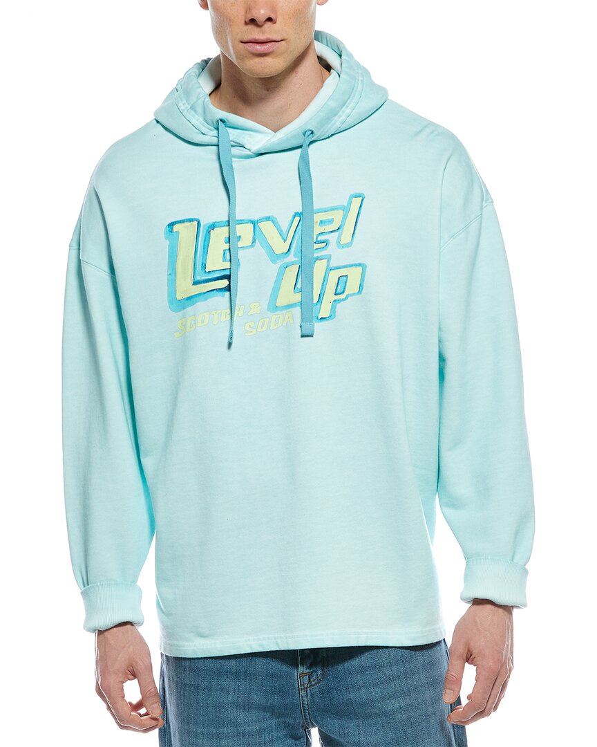 Scotch & Soda Loose Fit Hoodie In Blue