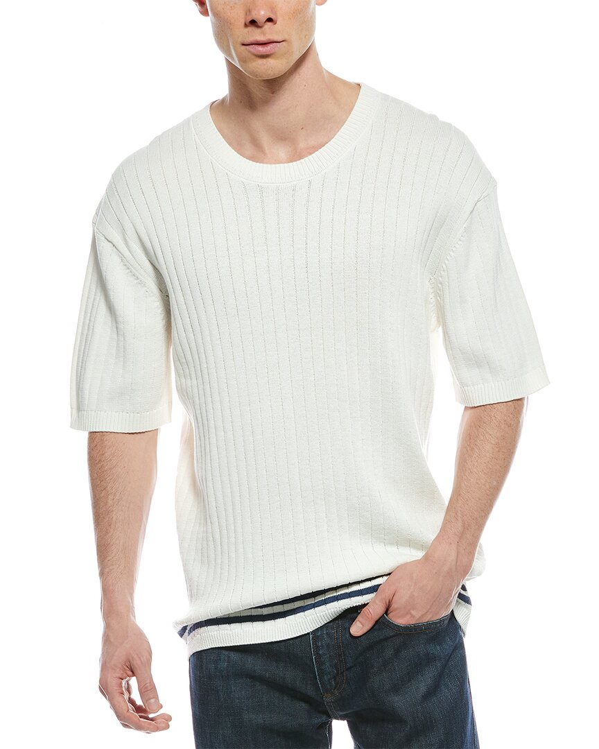 Scotch & Soda Knitted T-shirt In White