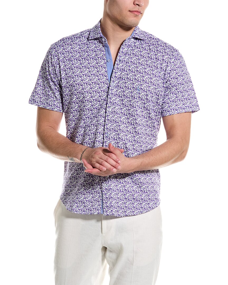 Shop Tailorbyrd Knit Shirt In Purple