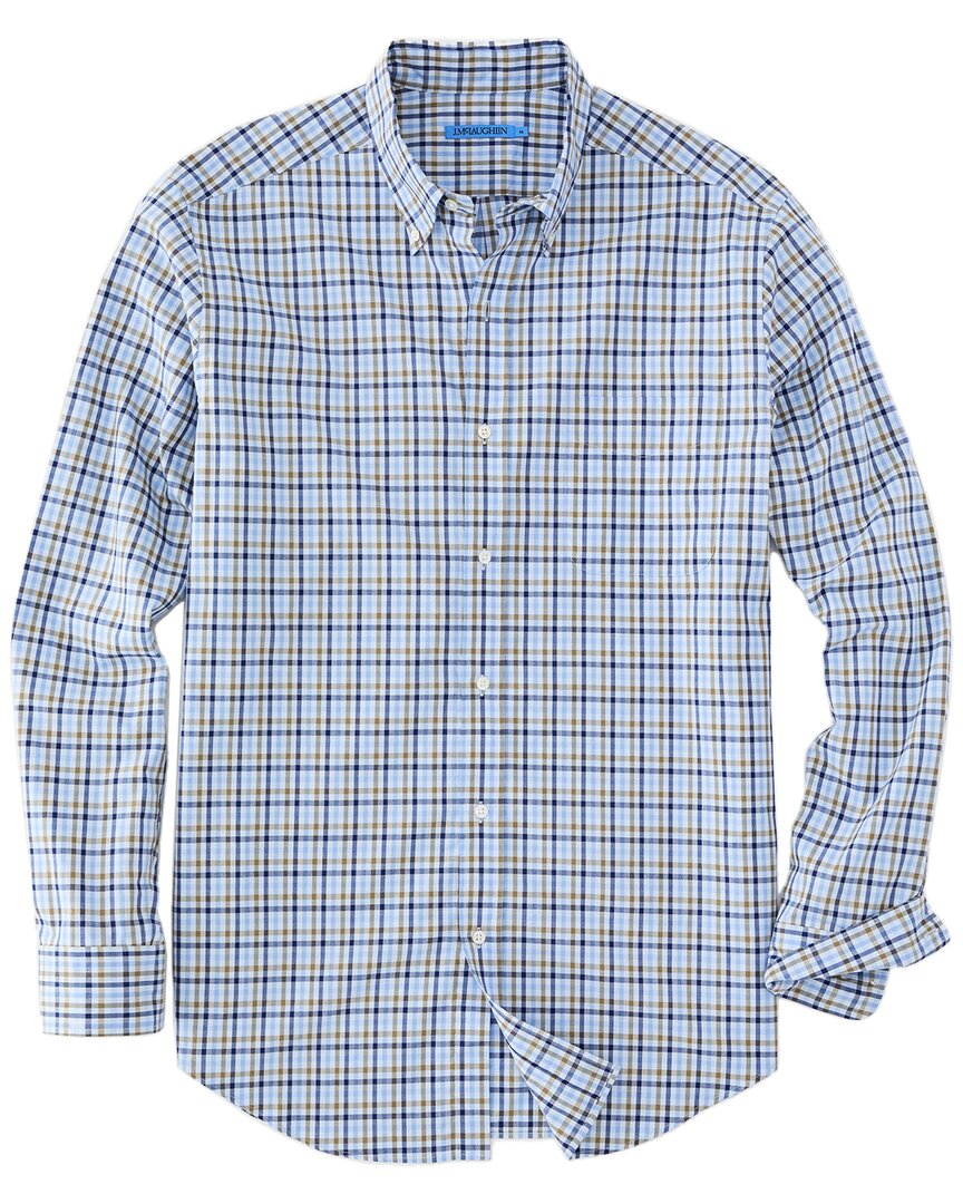 J.mclaughlin Collis Woven Shirt In Blue