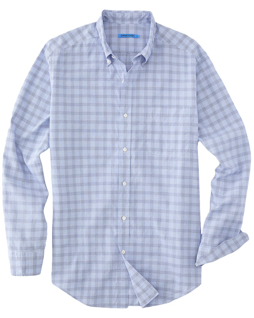 J.mclaughlin Collis Woven Shirt In Blue