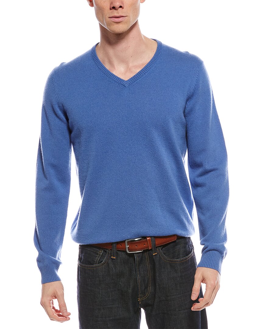 Mette Cashmere V-neck Sweater In Blue