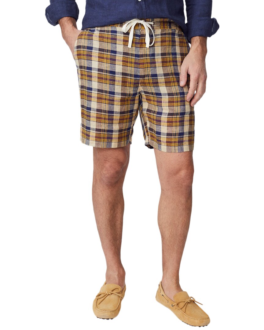 J.mclaughlin Plaid Griffin Linen Short