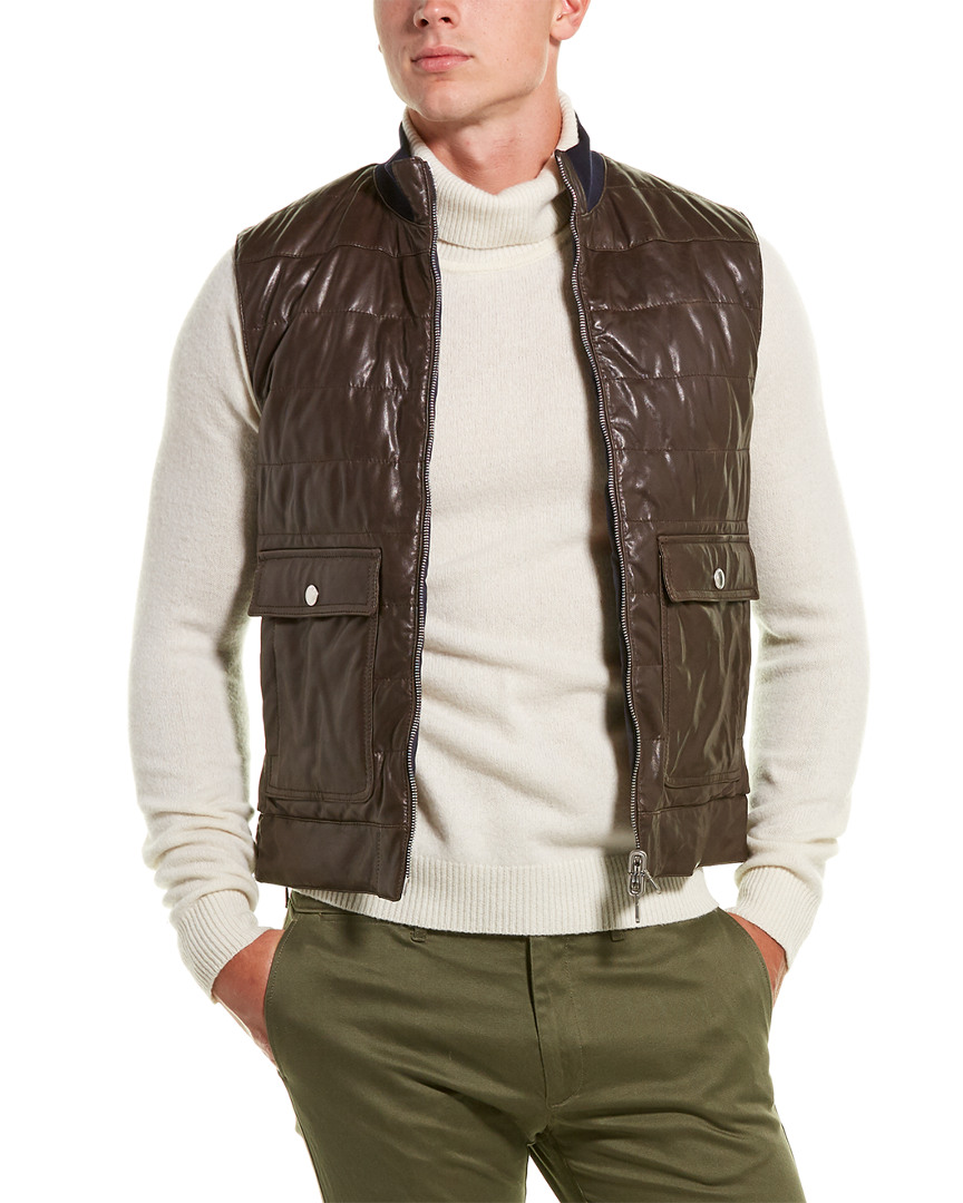 Brunello Cucinelli Leather Vest Men's L | eBay