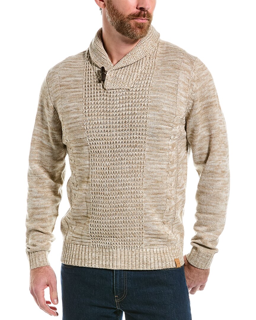 Weatherproof Vintage Chunky Toggle Shawl Collar Sweater In Beige | ModeSens