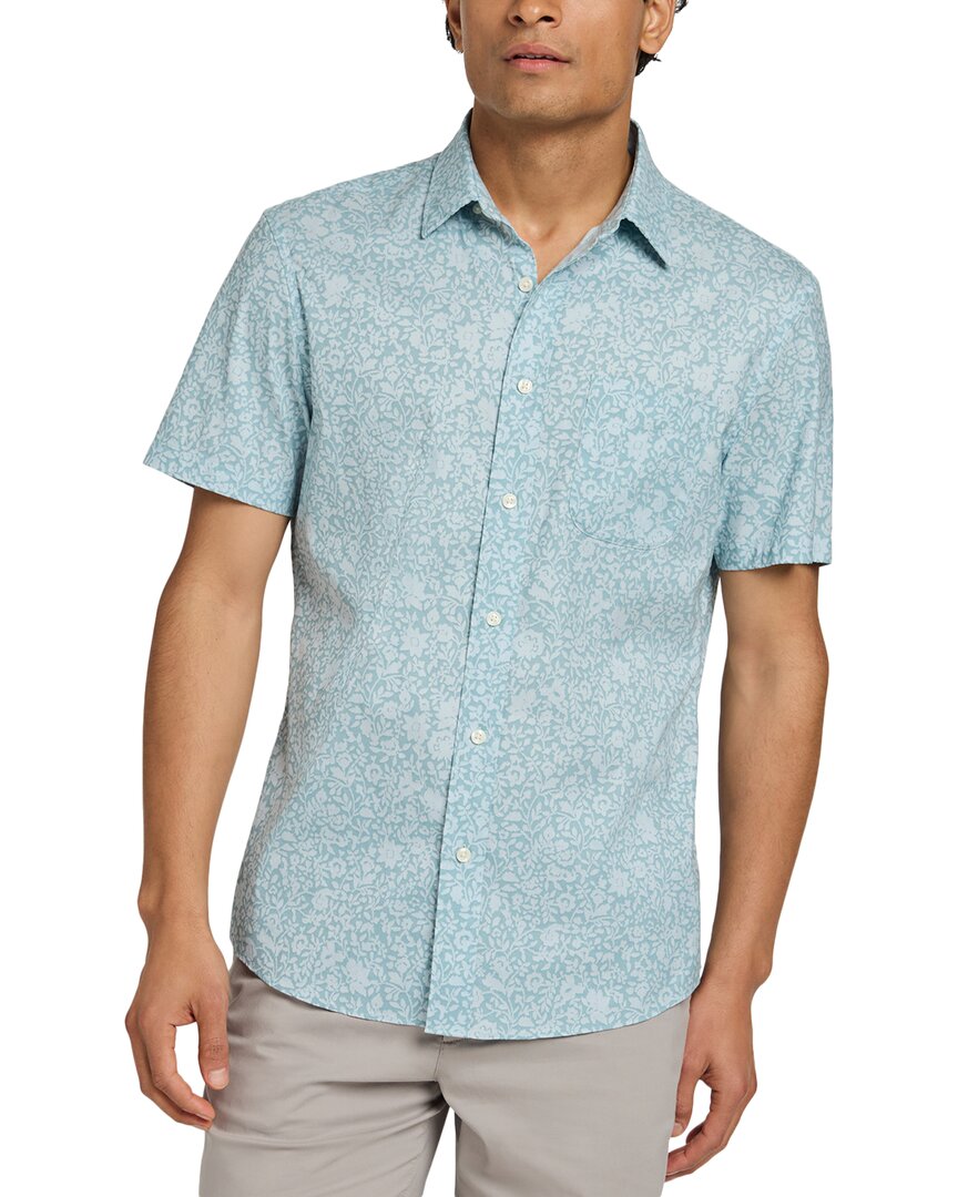 Faherty Movement Shirt In Blue