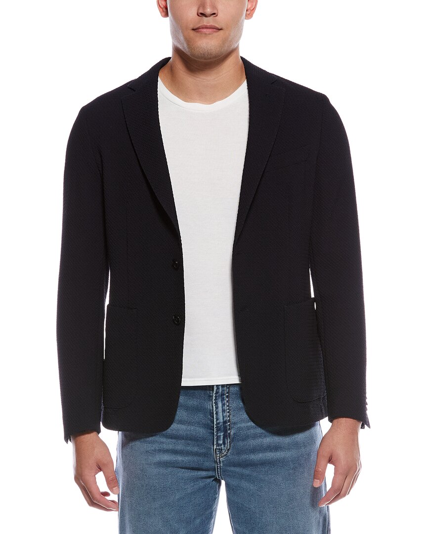 Hugo Boss Hanry Wool-blend Blazer In Blue