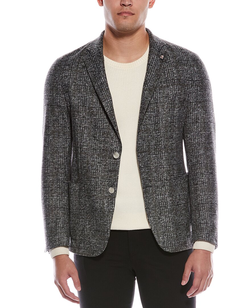 Hugo Boss Boss  Hanry Wool-blend Blazer In Gray