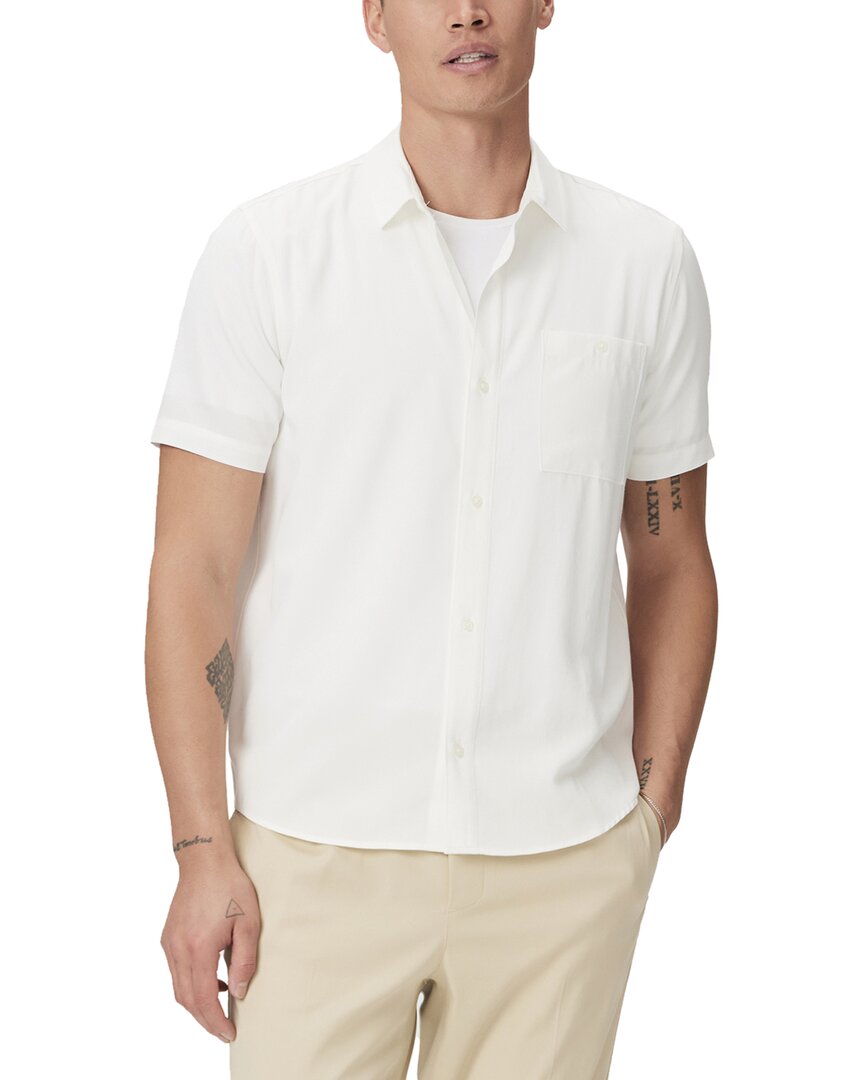 Paige Jacobson Stripe Jacquard Camp Shirt In White