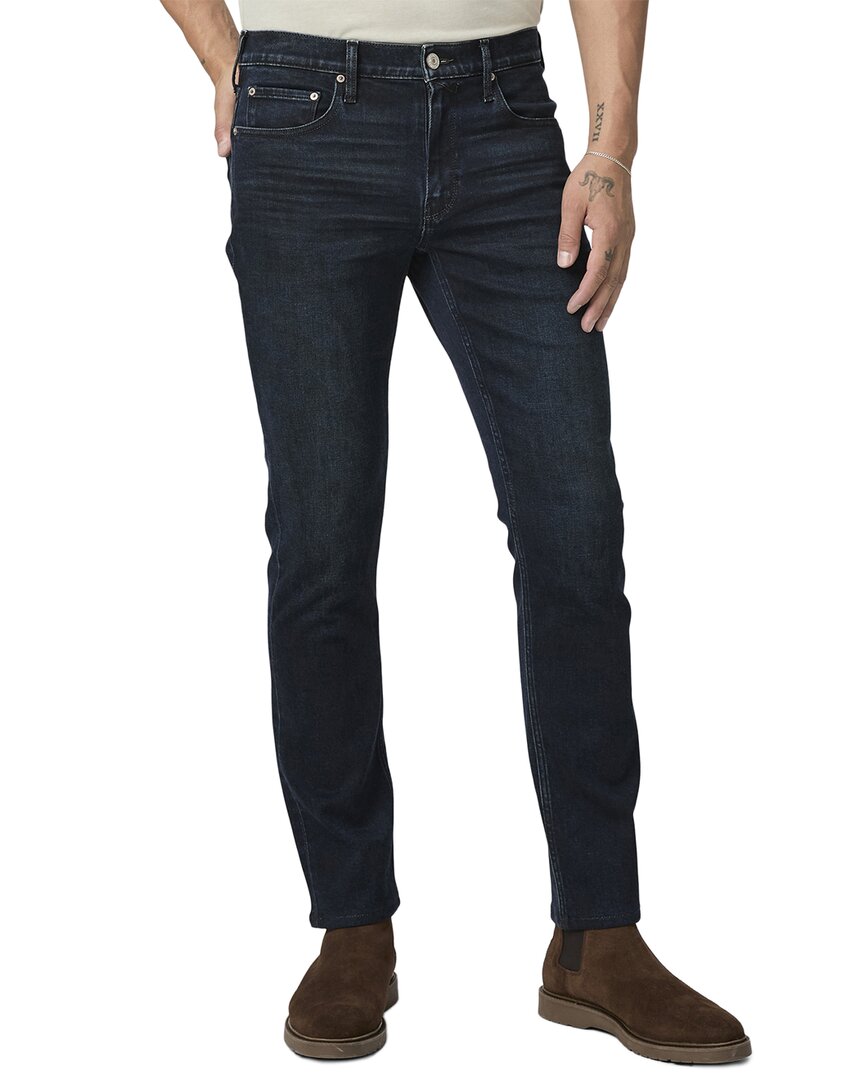 Paige Federal Slim Straight Jean In Ranchwood In Black