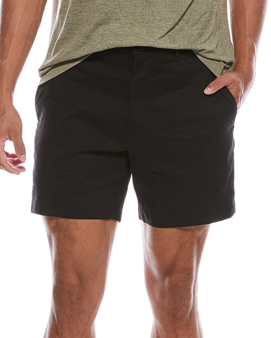 Theory Curtis Drawstring Short In Good Linen In Black