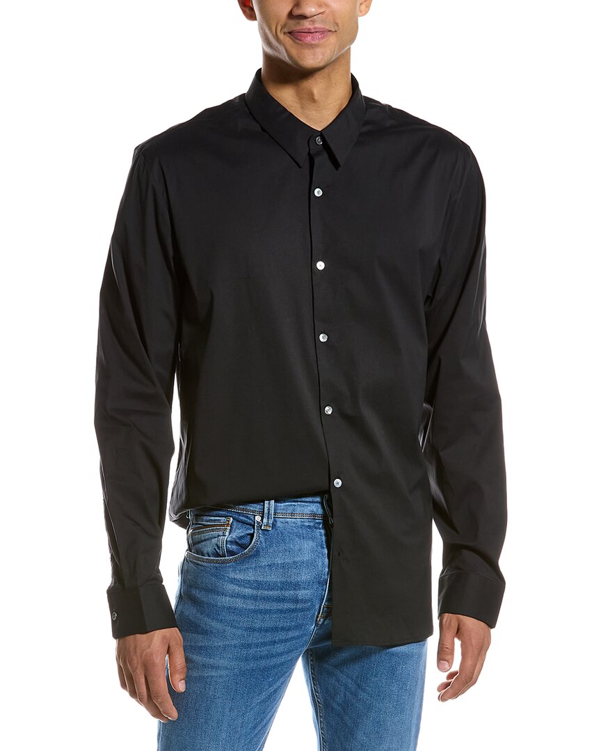 James Perse Matte Stretch Poplin Woven Shirt In Nocolor