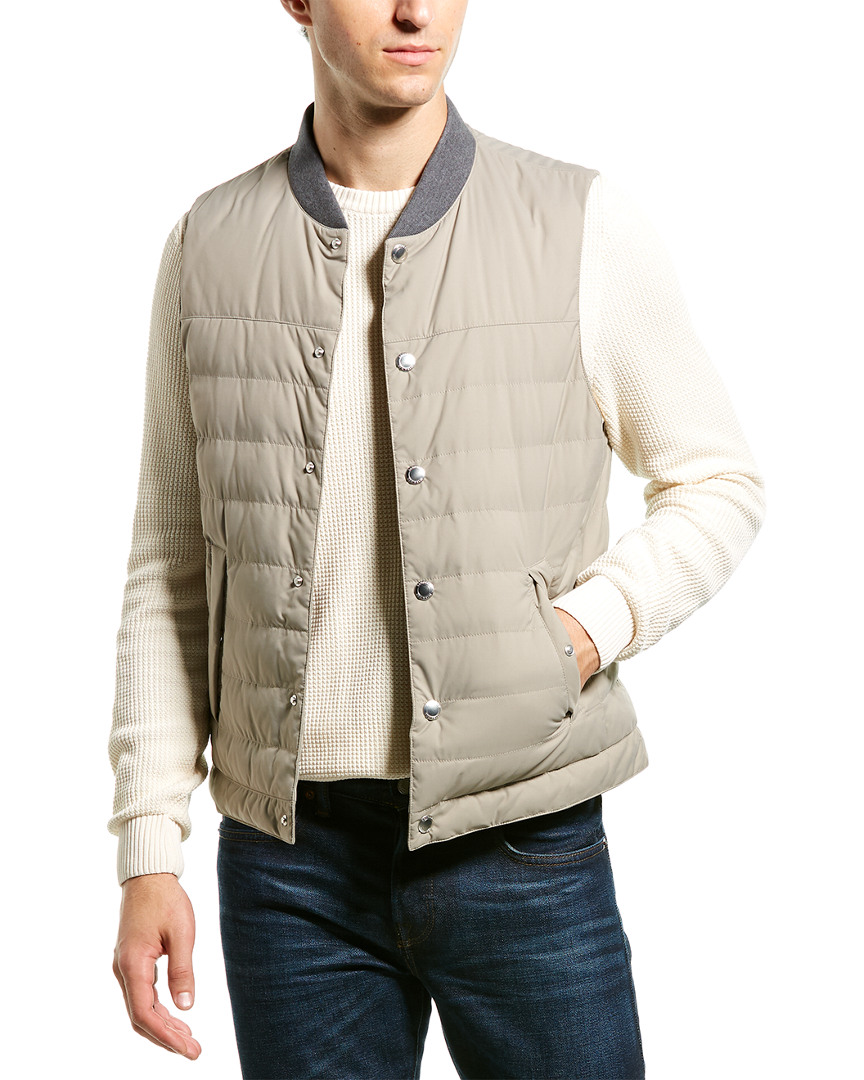 Brunello Cucinelli Feather Puffer Vest Men's L | eBay