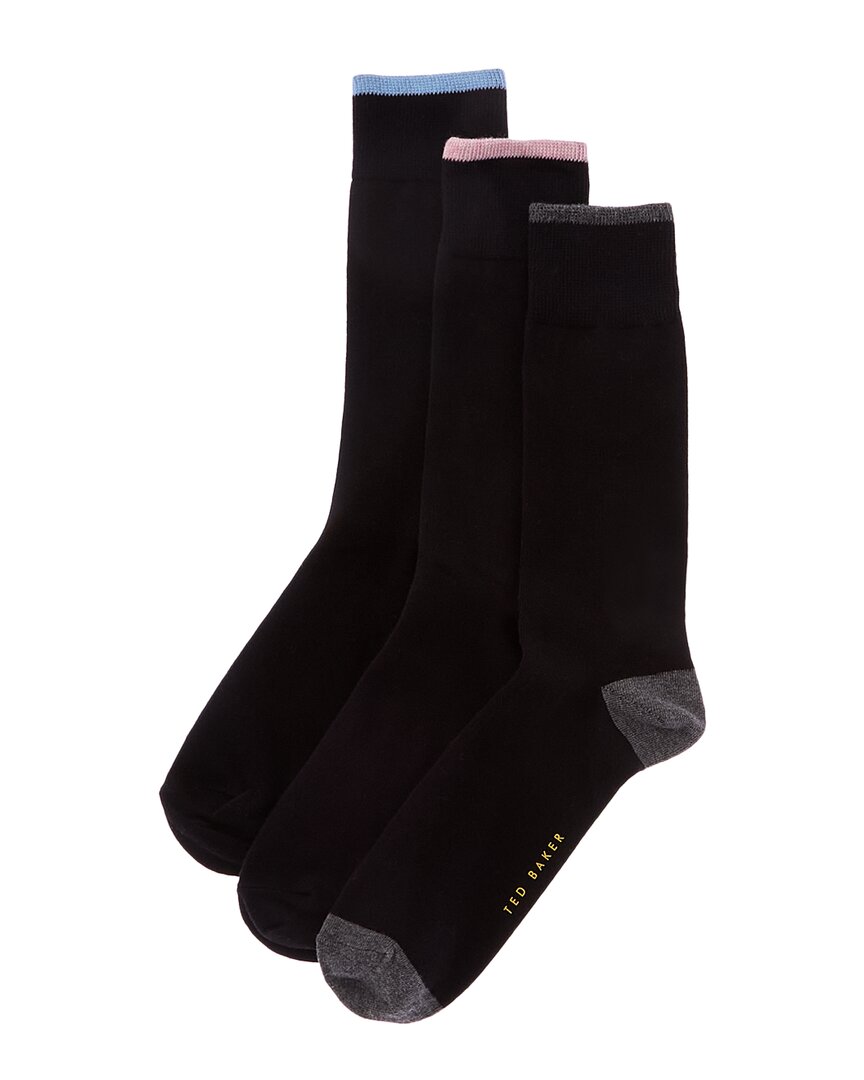 Ted Baker 6pk Dress Socks In Black