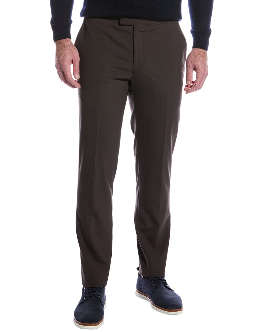 Reiss Plain Mixer Wool-blend Trouser In Brown