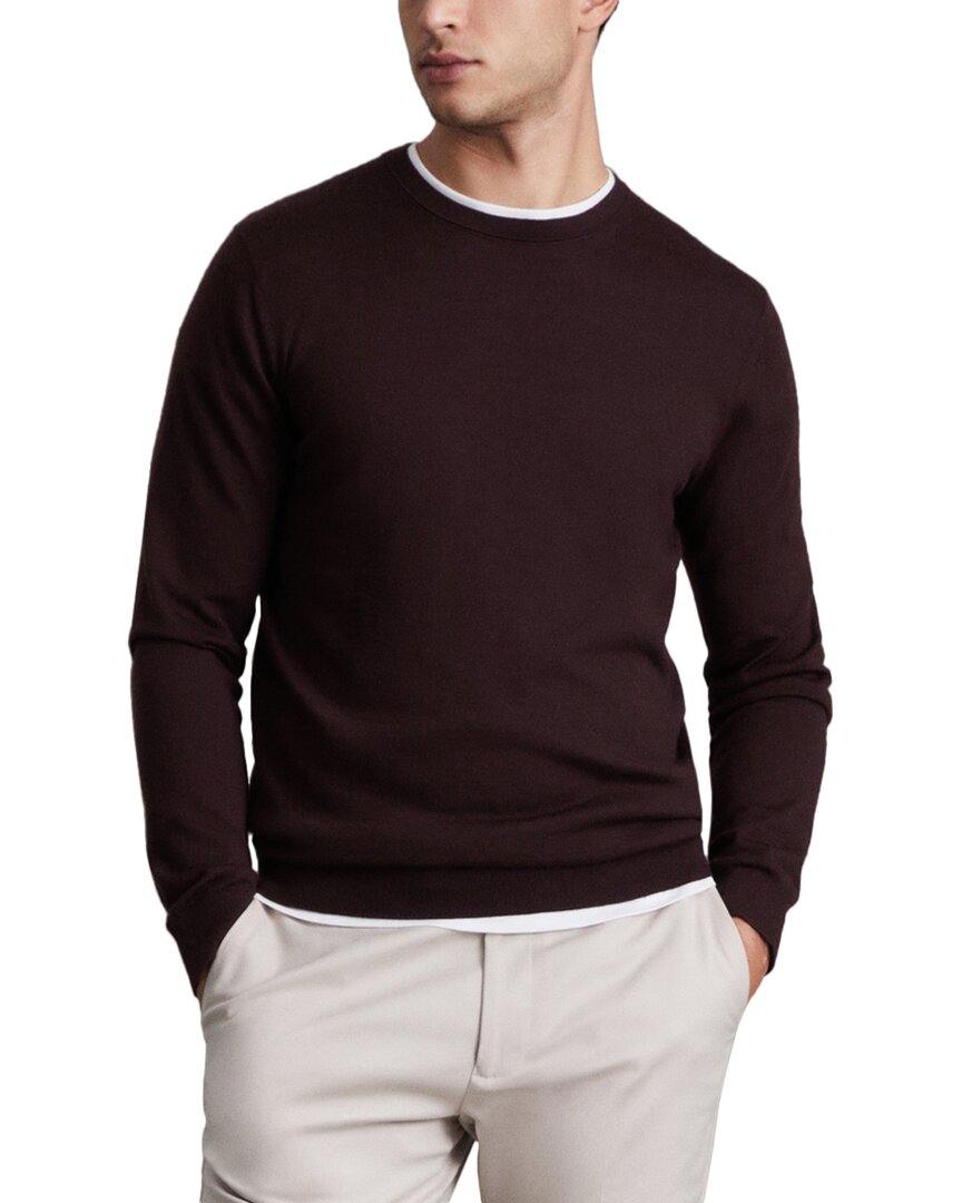 Reiss Wessex Merino Wool Sweater In Black