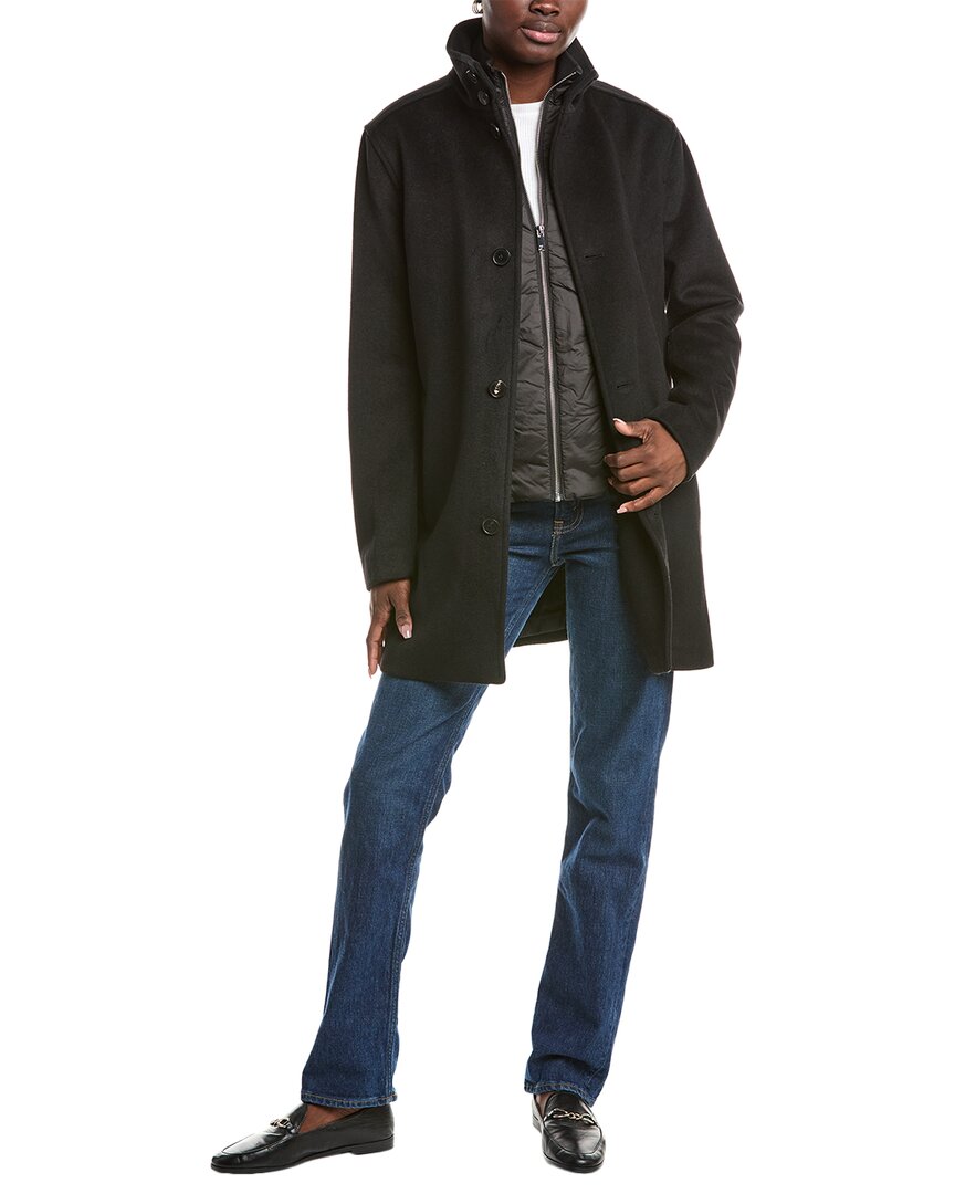 Reiss Oe Moat Wool Overcoat In Black