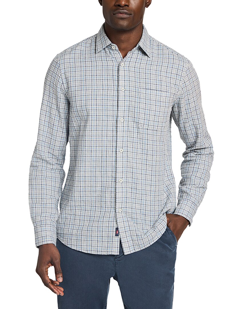 Faherty Sunwashed Chambray Button-up Shirt In Blue