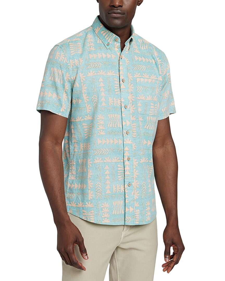 Faherty Ak Breeze Linen-blend Shirt In Blue