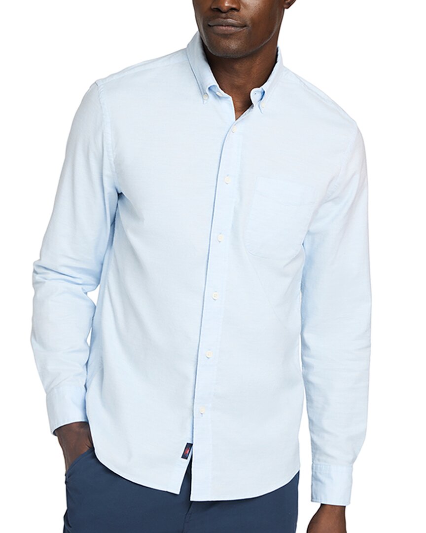 Faherty Supima Oxford Shirt In Blue