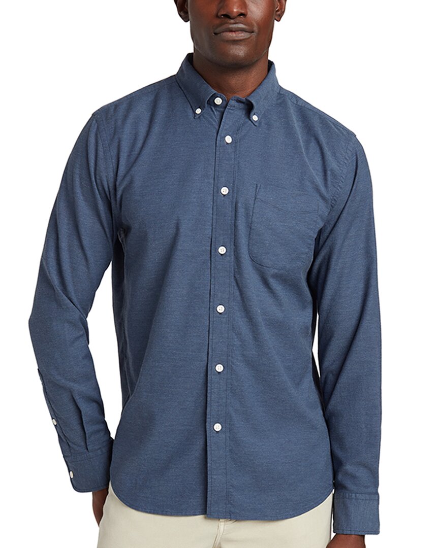 Faherty Supima Oxford Shirt In Blue
