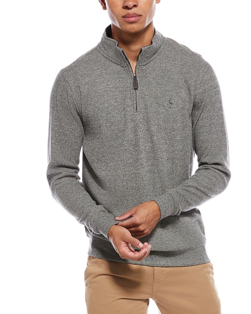 Tailorbyrd Cozy Knit 1/4-zip Mock Sweater In Multi