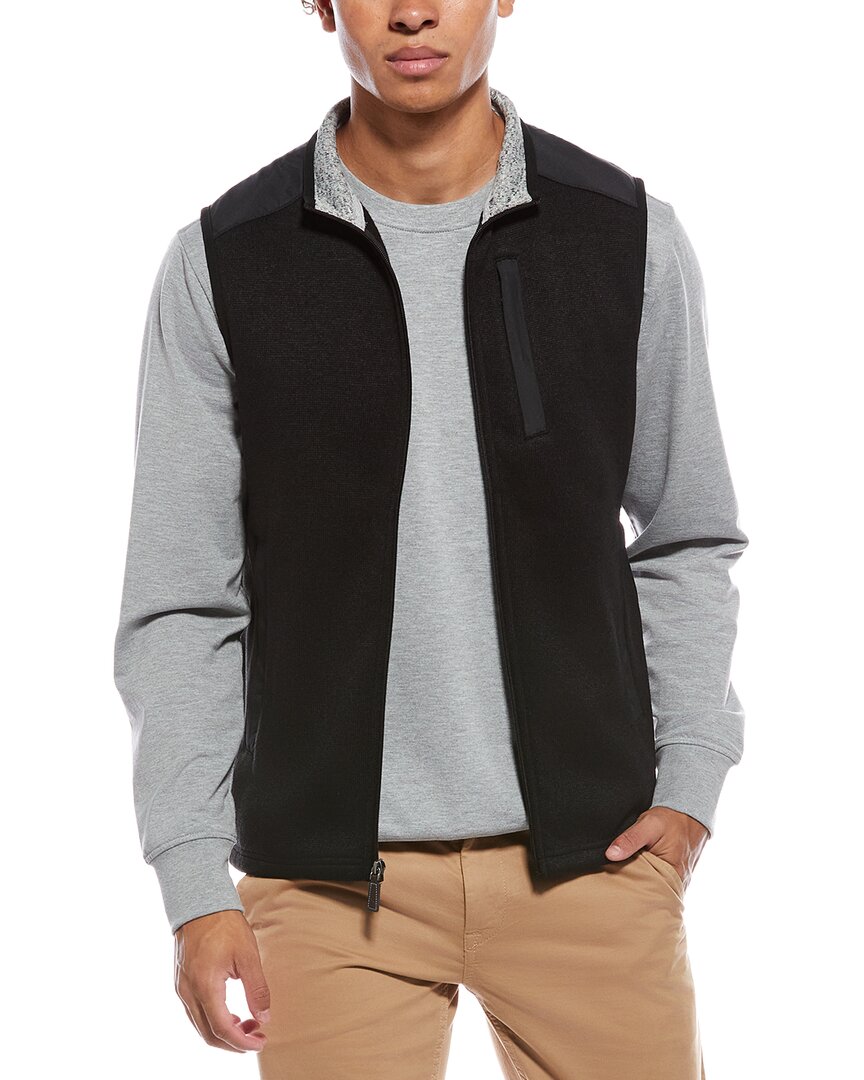 Tailorbyrd Sweater Knit Full Zip Vest In Multi