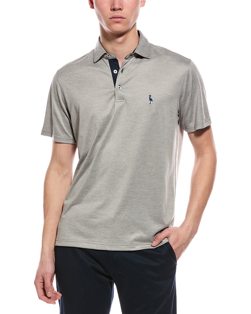 Tailorbyrd Performance Mesh Polo Shirt In Gray